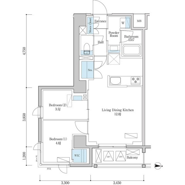 デュオフラッツ篠崎 206 - 284210