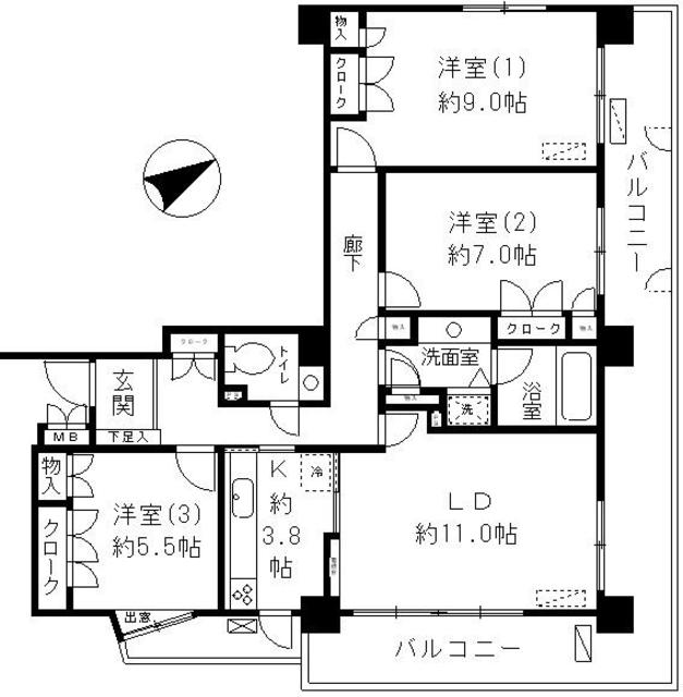 Flat Akebonocho '89 203 - 289243