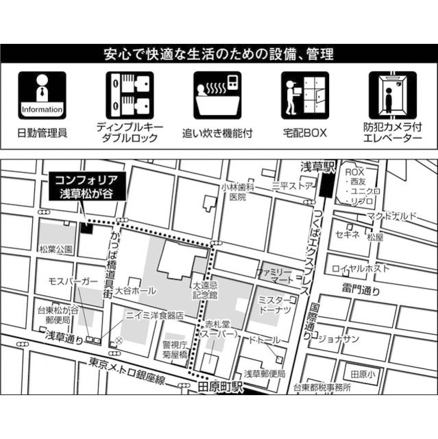 コンフォリア浅草松が谷 1201 - 282534